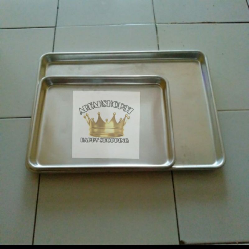 Loyang Kue Pres / Loyang Almunium Tanpa Sambungan 33 x 45 x 2 cm TEBAL