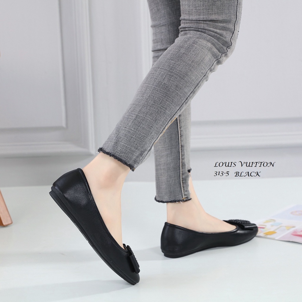 SEPATU WANITA FLAT SHOES KULIT 313-5