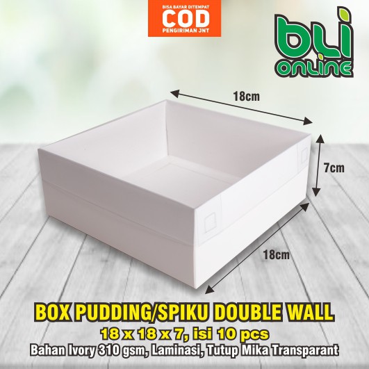 

Box Pudding 18 x 18 x 7 isi 10pcs / Spiku Doublewall