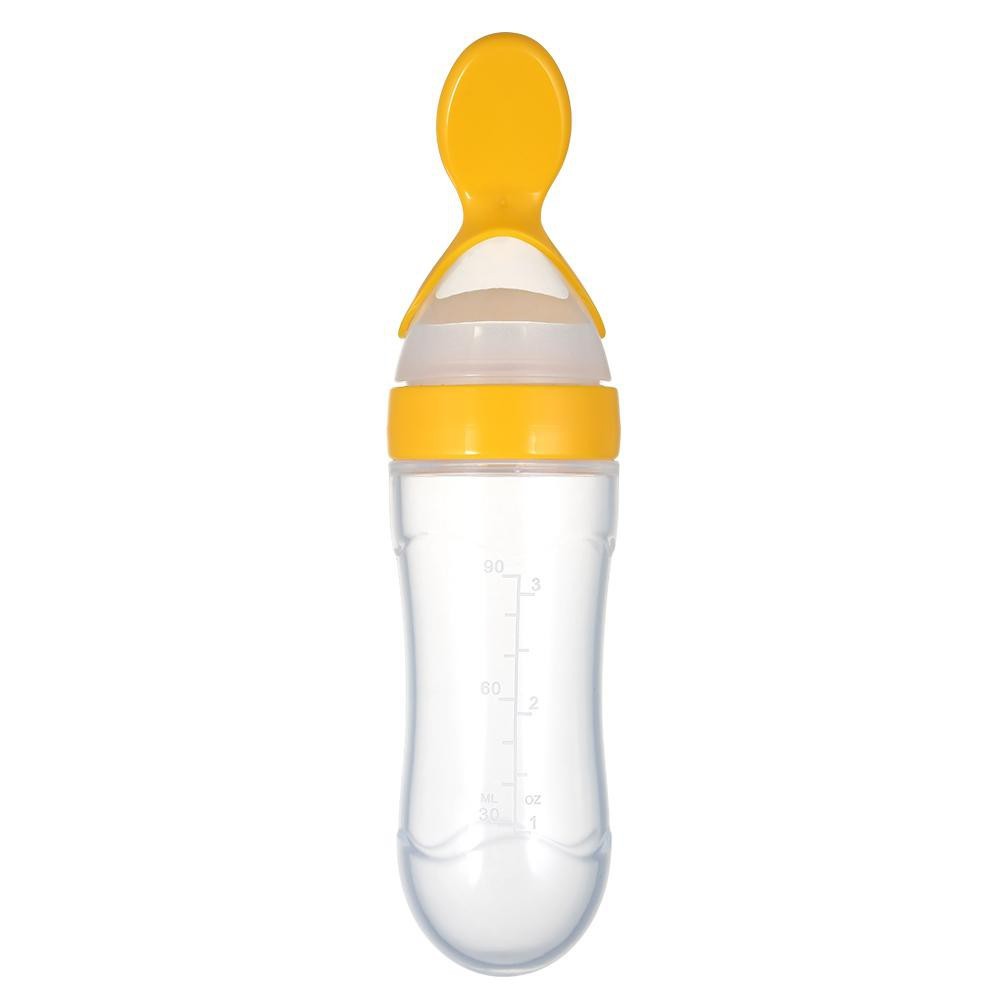 Sendok Botol Makan Bayi MPASI silikon Silicone Baby Feeding Bottle Spoon