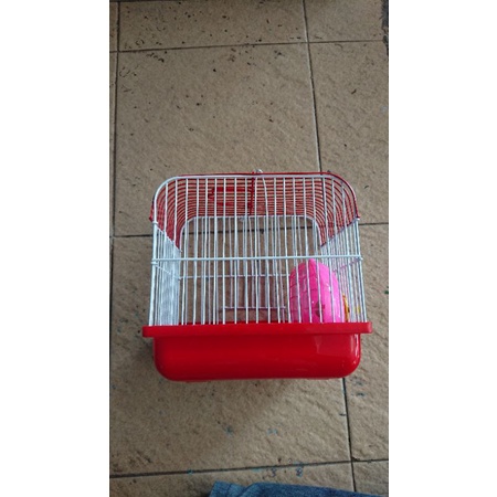 Kandang smart02 hamster kecil lengkap dengan jogging whell dan tempat makan