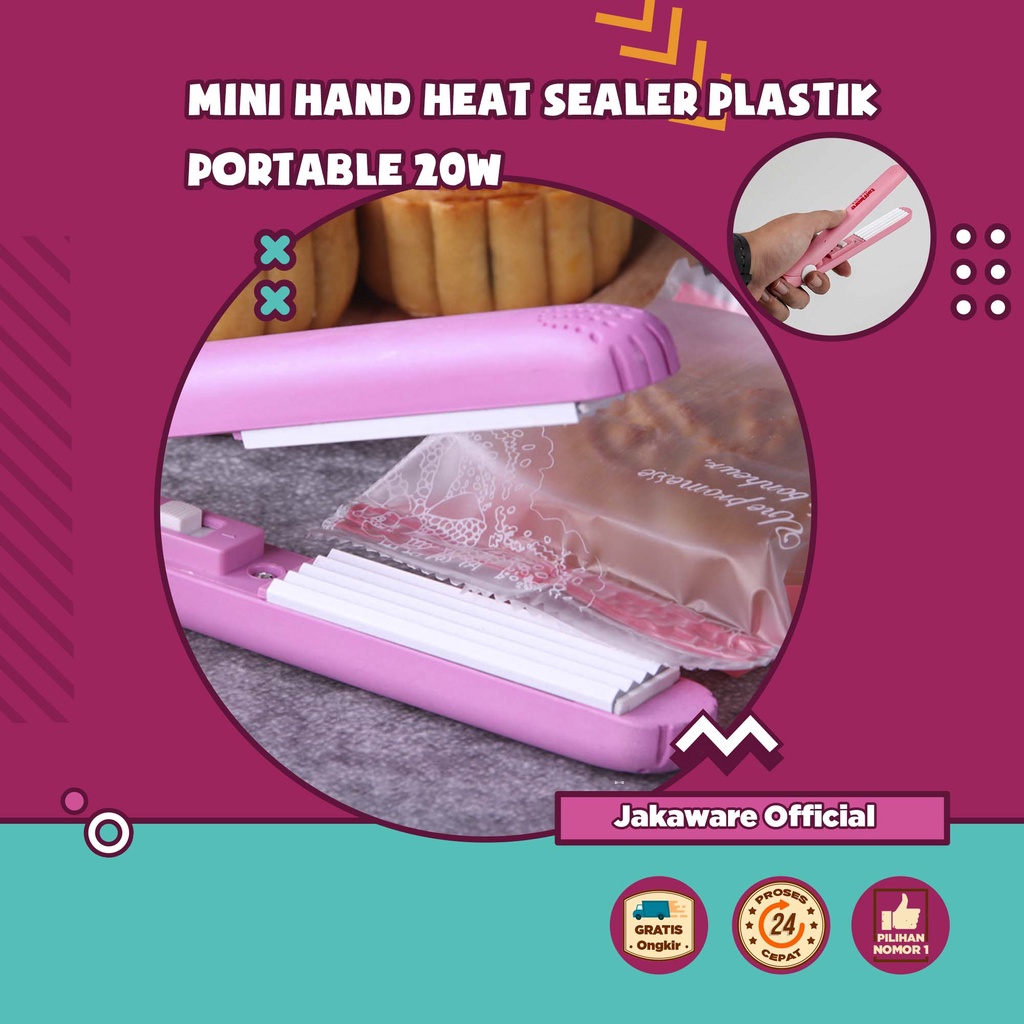 MINI HAND HEAT SEALER PLASTIK SEALING MESIN 20W ALAT PRES ELEKTRIK ELEKTRIC PEREKAT PLASTIK MAKANAN 