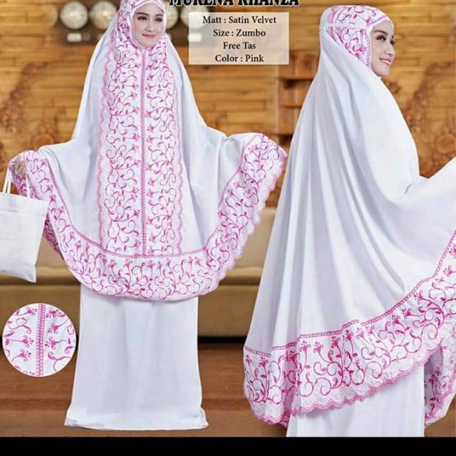 MUKENA BORDIR SATIN VELVET KHANZA