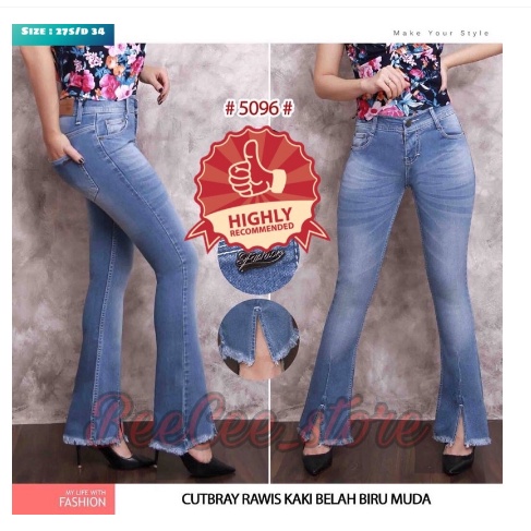 Celana Jeans Cutbray rawis kekinian, new model Cutbray Diemoon