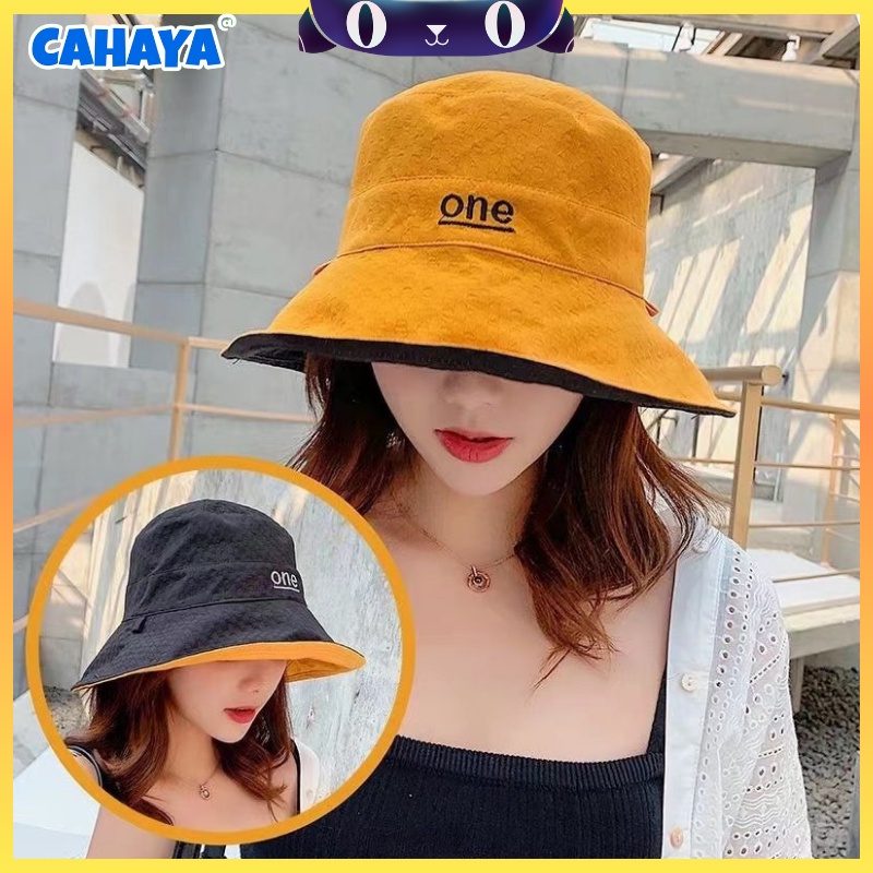 CAHAYA Topi Wanita Bisa Digunakan Dua Warna Depan Belakang / Topi Pantai / Topi Outdoor S47