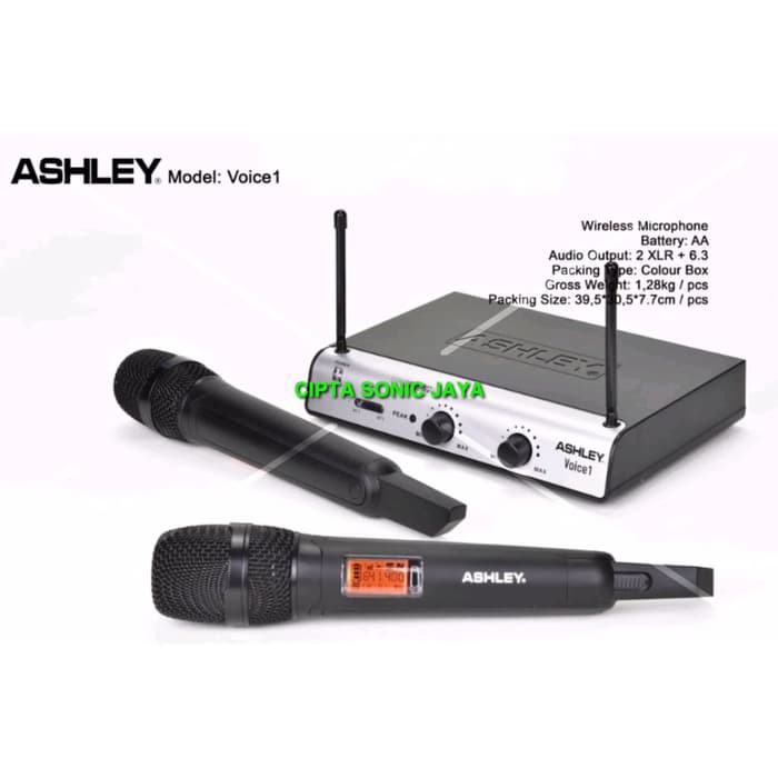 MIKROFON MIC WIRELESS ASHLEY VOICE 1 HANDHELD VOICE1 ORIGINAL