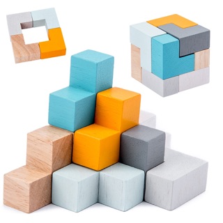 Tin box travel toys - mosaic - spinning toys - magic block