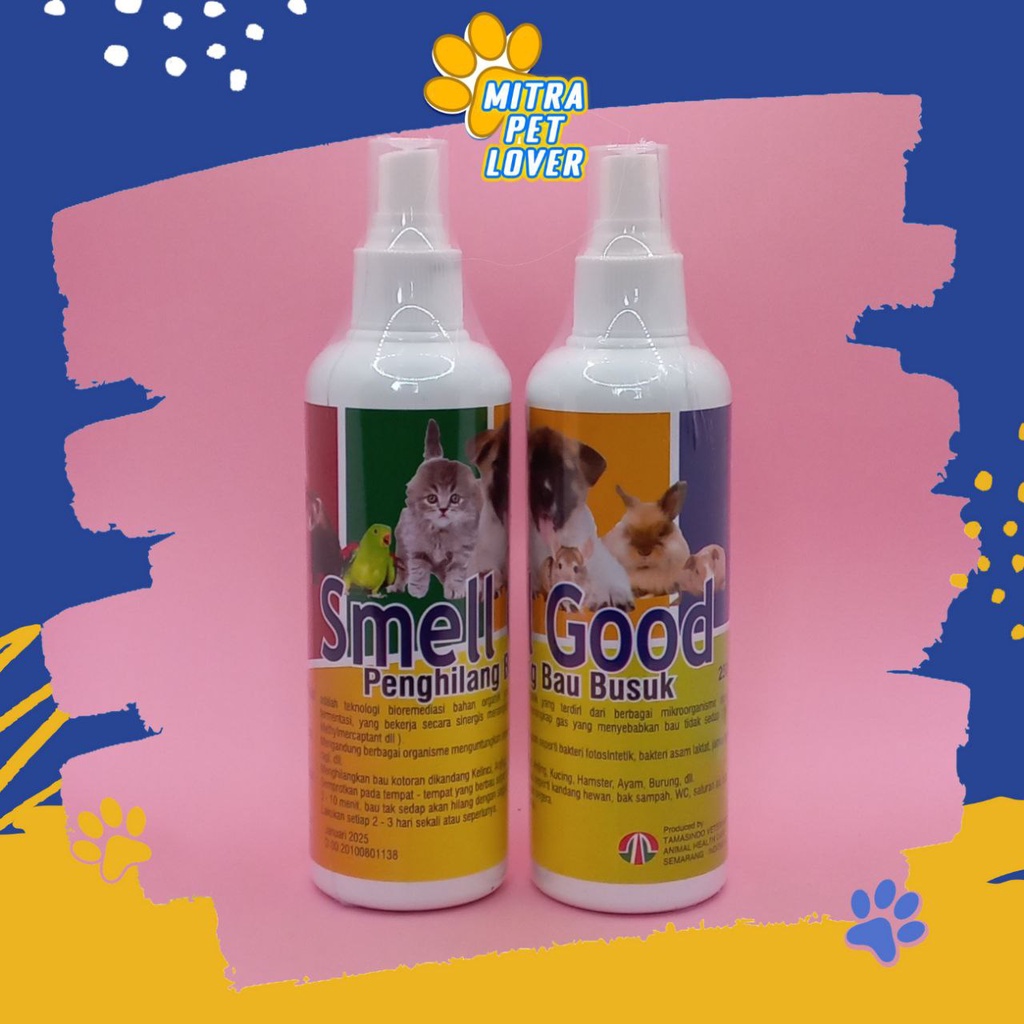 PARFUM PENGHILANG BAU KANDANG HEWAN - SMELL GOOD 200 ML ORIGINAL - MENGHILANGKAN AROMA BUSUK KANDANG KUCING ANJING HEWAN BAK SAMPAH WC - WANGI MURAH PET ANIMAL HEALTHCAR VETERINARY TAMASINDO OBAT KESEHATAN VITAMIN TERNAK BINATANG PELIHARAAN MITRAPETLOVER