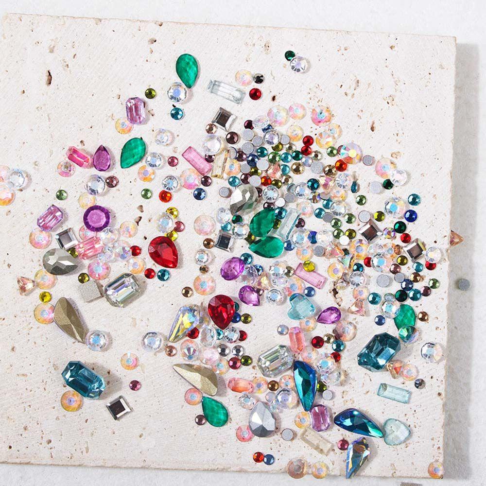 Dekorasi Nail Art Agustina Tips Kuku Mengkilap Halus Manikur Aksesoris Perhiasan Kuku Kristal Hiasan Kuku