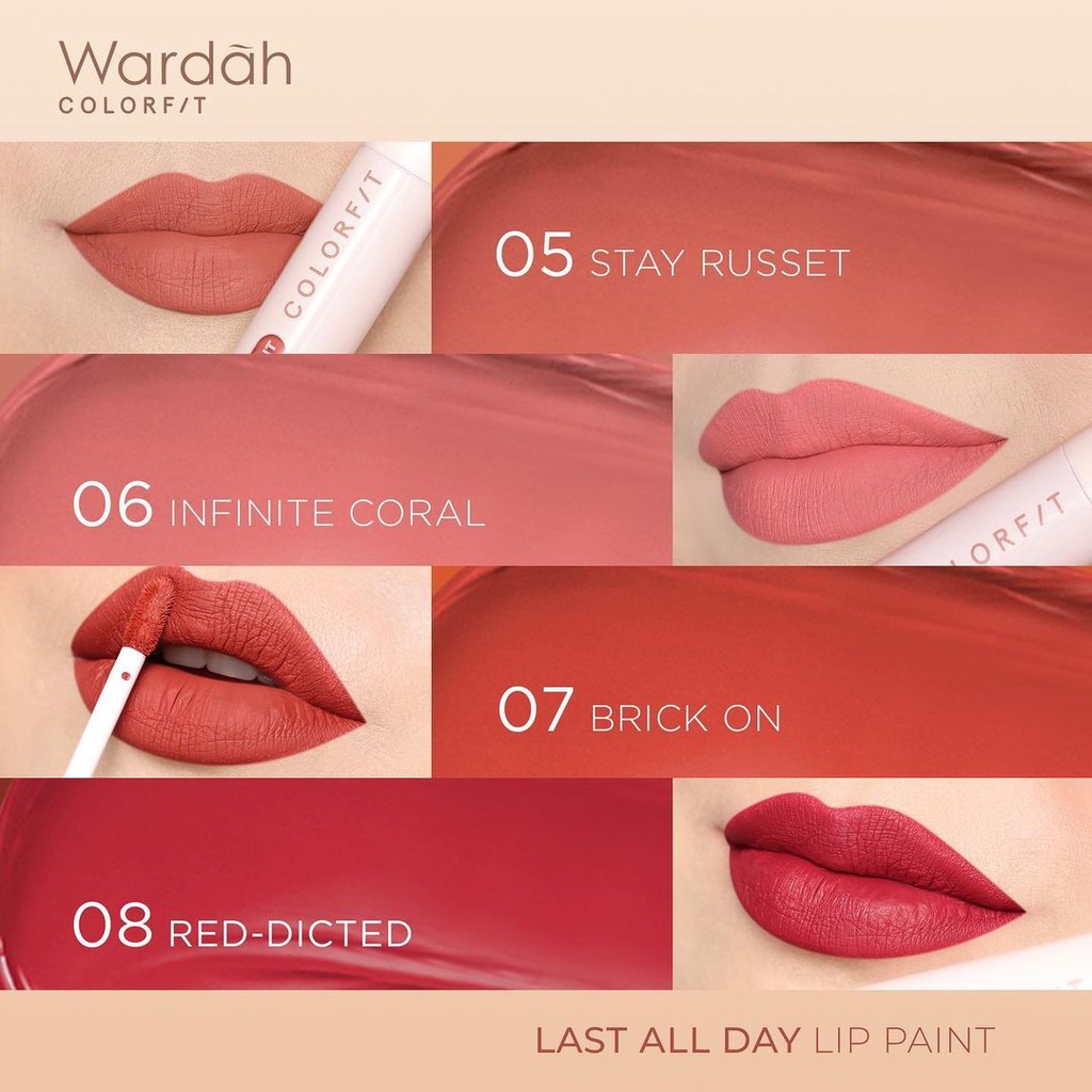 Wardah Colorfit Last All Day Lip Paint | Lip Cream