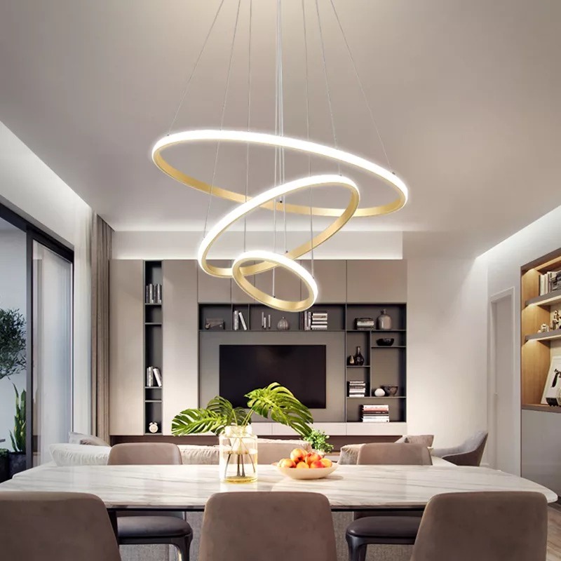 Lampu Gantung Hias Minimalis Modern Gold Premium Edition Chandelier