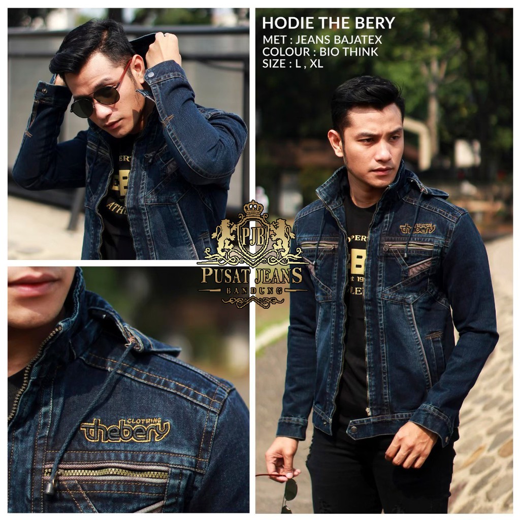 RCL - JAKET JEANS HODIE PRIA THE BERY SCRUB COWOK THE BERRY SPRAY DENIM ORIGINAL THEBERY PREMIUM