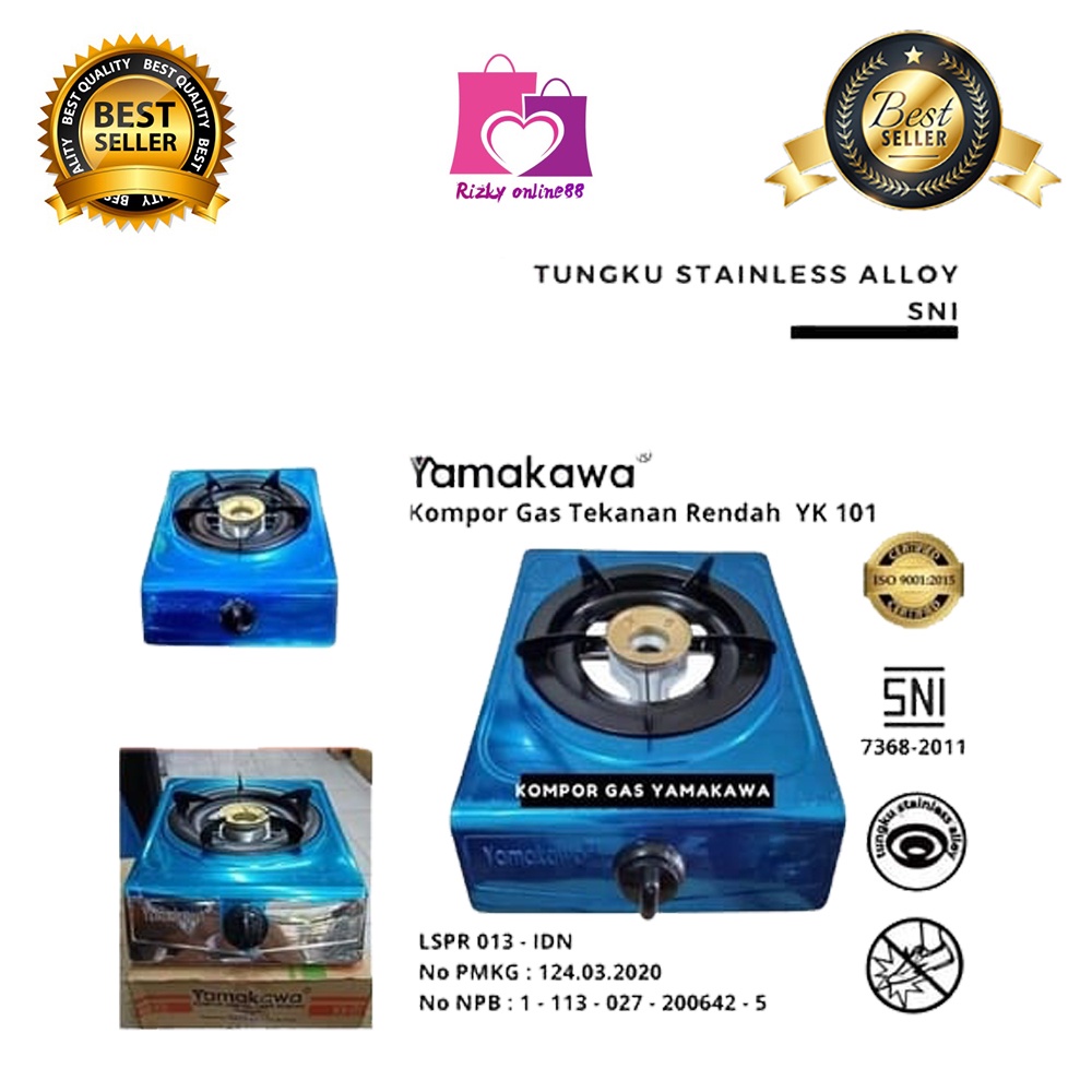 rizkyonline88 kompor gas 1 tungku stainless alloy yamakawa