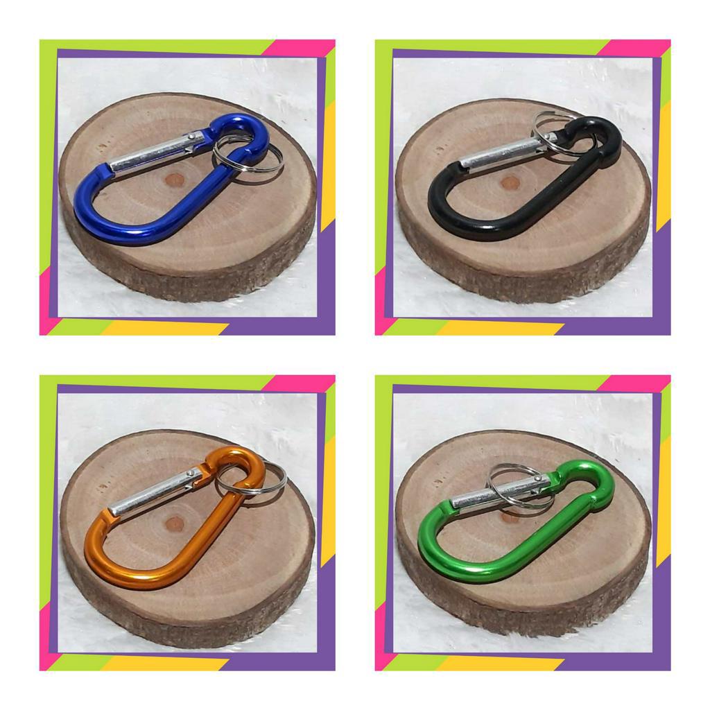 1135 [Grosir] @12pcs gantungan kunci Karabiner / Carabiner screw aloy