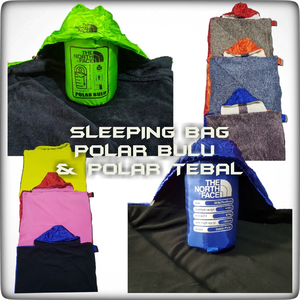 Sleeping Bag Polar Bulu Extra Tebal    Extra Hangat Bisa Jadi