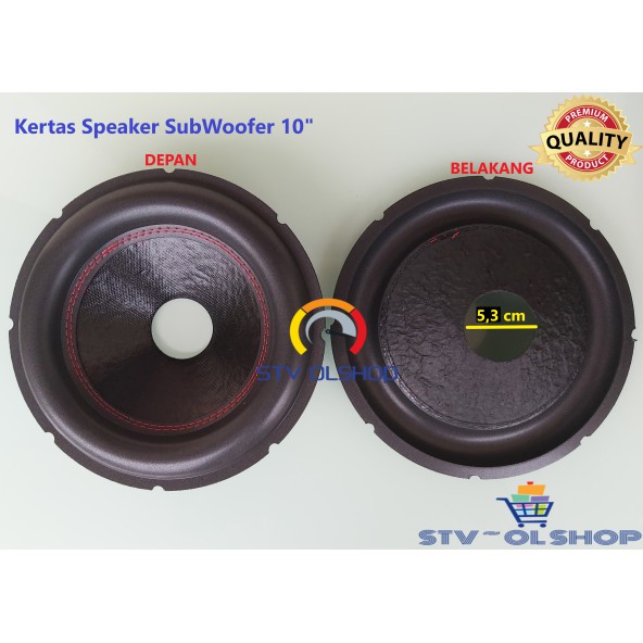 Kertas Speaker 10 inch Subwoofer Import / Daun Speaker 10&quot; Subwoofer