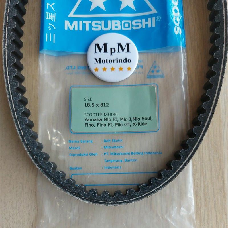 V-Belt Only Vanbelt Mio J-GT-Soul GT 115-Xride 115-Fino Fi 115 Mitsuboshi Vbelt Fbelt Fanbelt