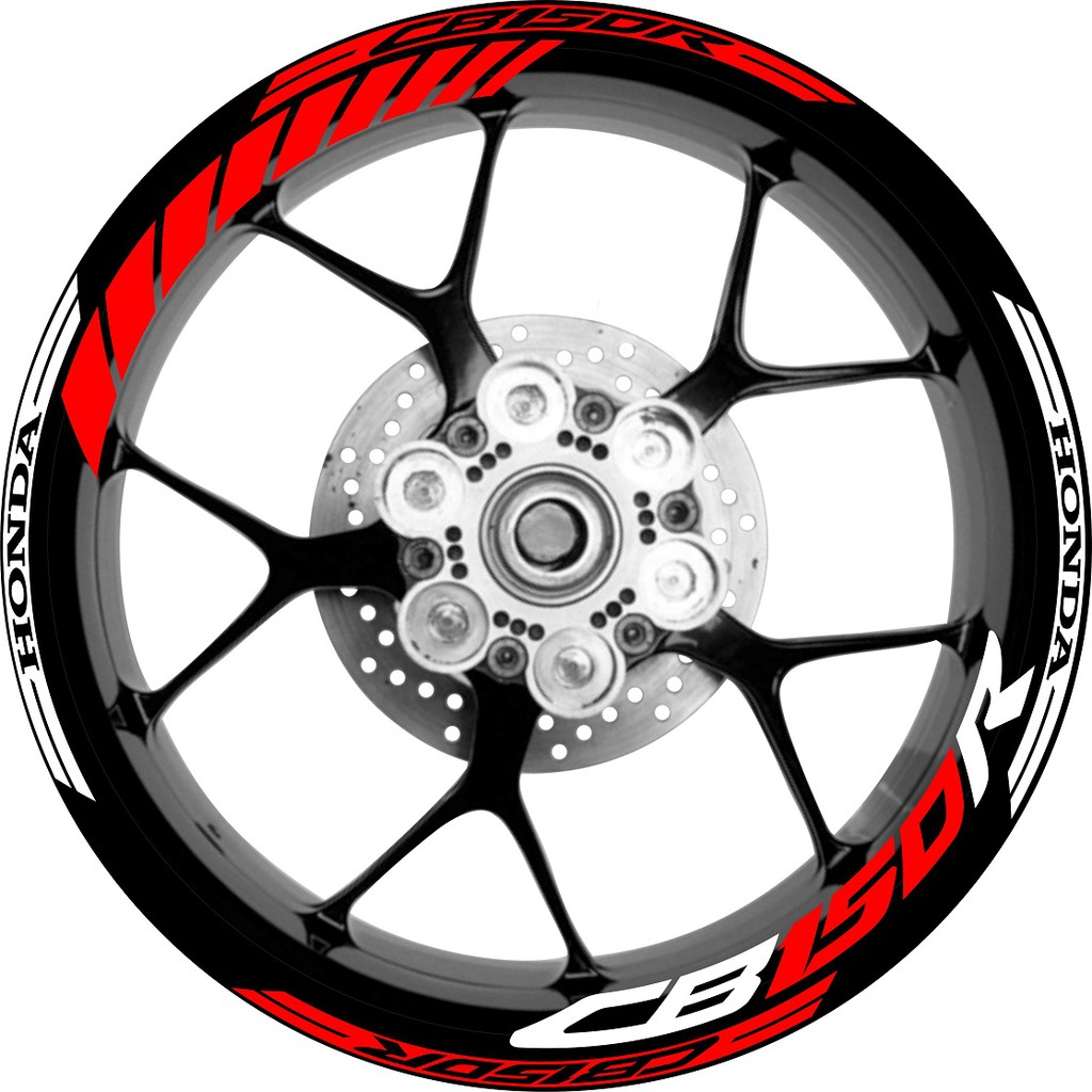 Stiker Velg Motor CB150R CB150R StreetFire motogp ukuran velg 17inch.