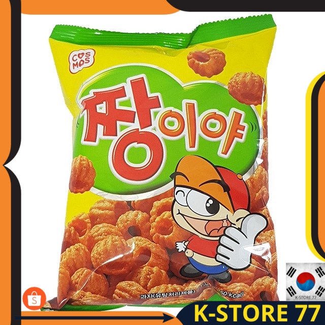 

MAKANAN KOREA/SNACK KOREA HALAL COSMOS ZZANG-EYA - SNACK RINGAN JAGUNG RASA SELAI KACANG ORI IMPORT