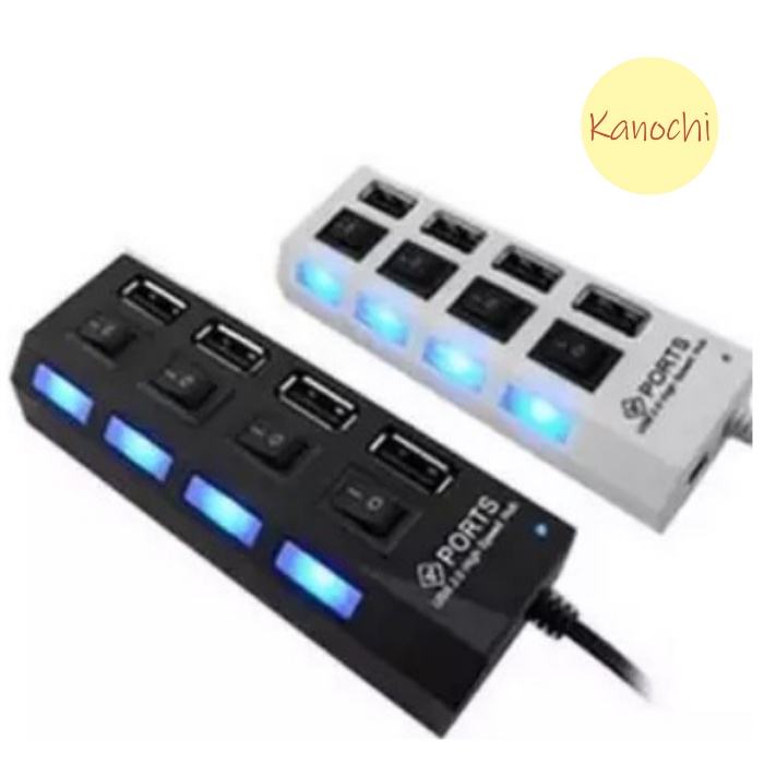 USB Hub 4 Port Output On Off Saklar 4IN1 USB 2.0 High Speed Hub 4 IN 1