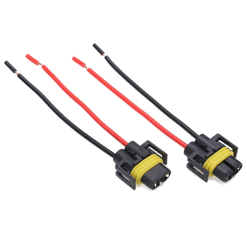 {LUCKID}2PCS H11 H8 H9 Wiring Harness female Socket Wire Connector Plug Extension Pigtail