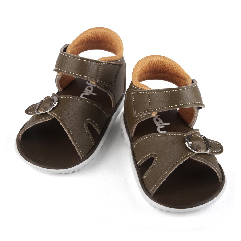 SANDAL BAYI LAKI-LAKI USIA  1 2 TAHUN BUNYI SG OLIVE