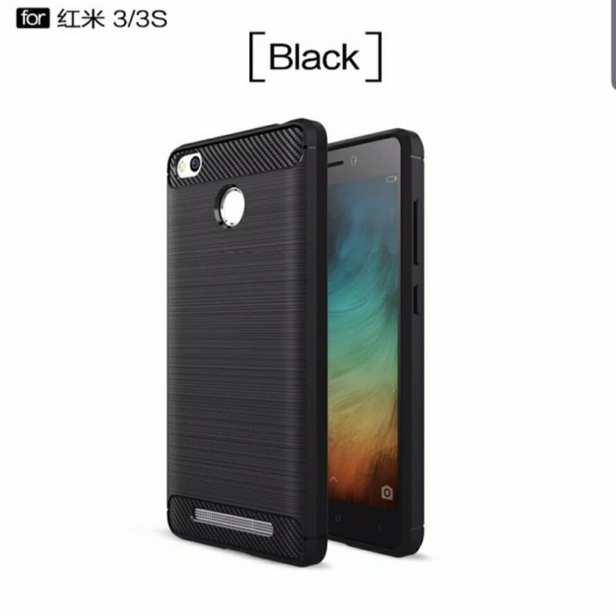 CASE SLIM FIT CARBON IPAKY XIAOMI REDMI 3 XIAOMI REDMI 3S SOFTCASE - FA