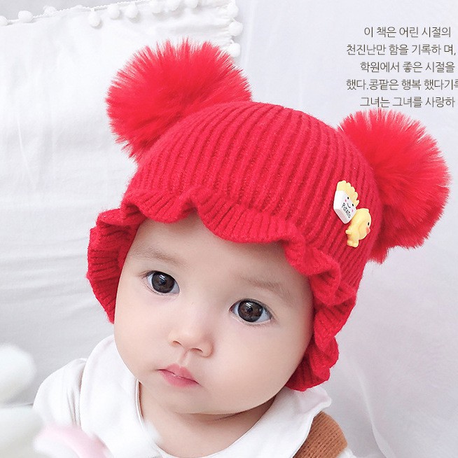 CHUBBI 24 Topi Rajut Kupluk Anak Bayi Perempuan Wol Lembut Potato