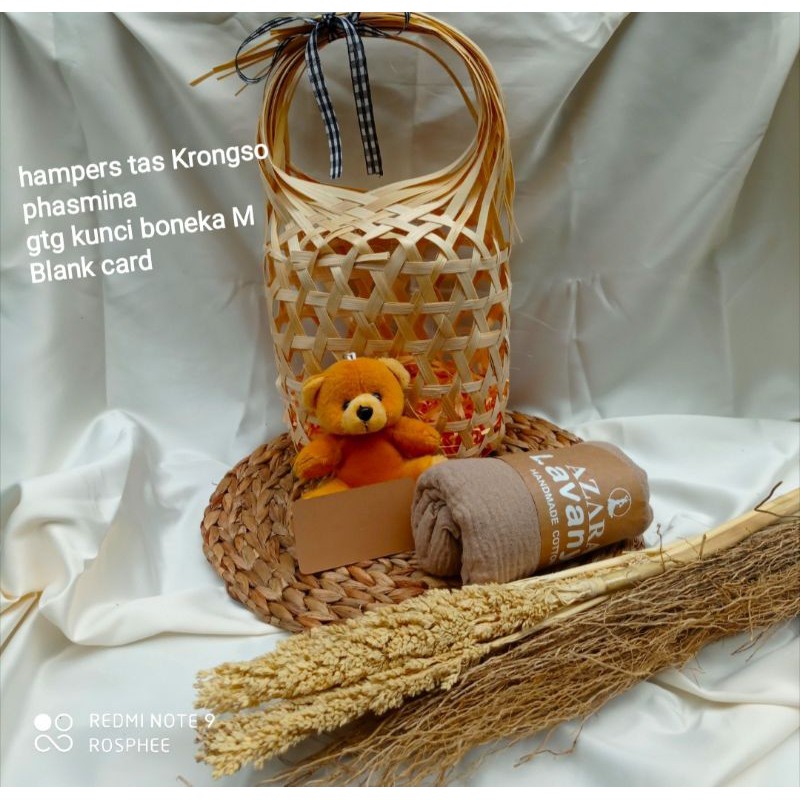 Hampers Tas Anyaman Bambu Krongso Unik Phasmina Boneka