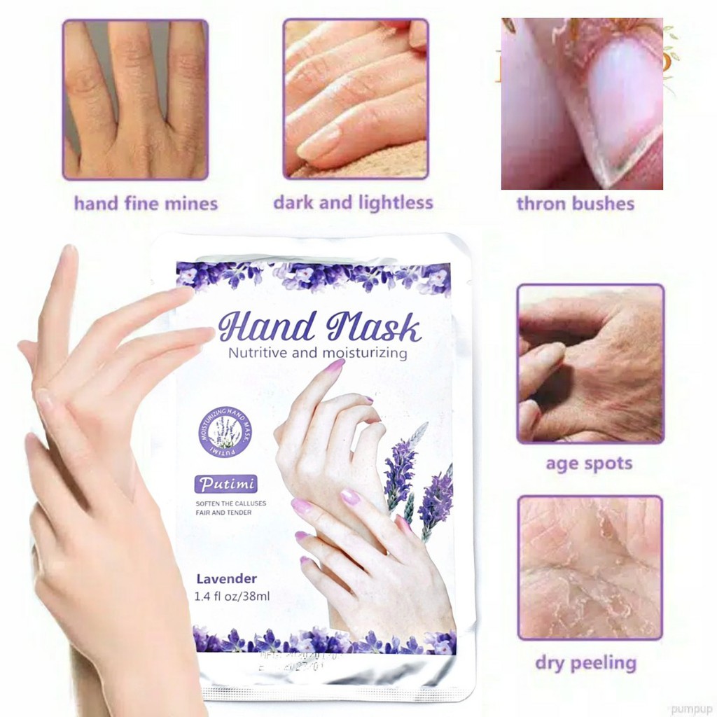 Hand Mask Masker Tangan Lavender Soften The Calluses Fair And Tender MenghaluskanKapalan Melembabkan