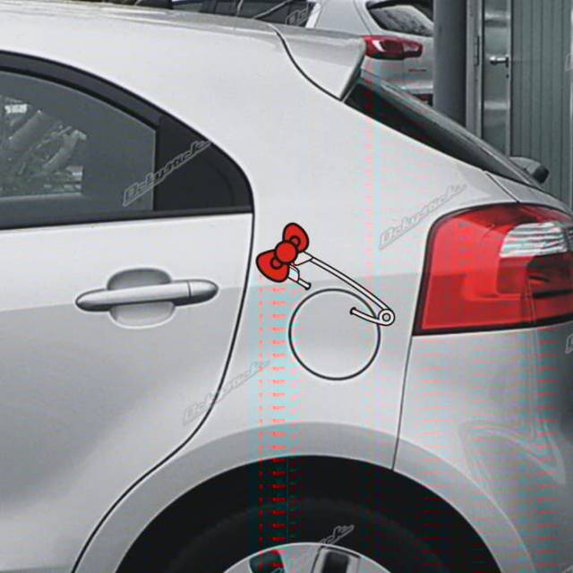 Cutting sticker PENITI HELLO KITTY stiker mobil stiker lucu