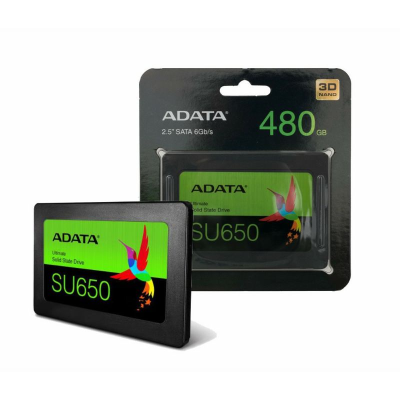 SSD ADATA 480GB SATA III - ADATA SSD SU650 480GB SATA III ( R/W Up to 520 / 450MB/s ) ASU650SS-480GT-R