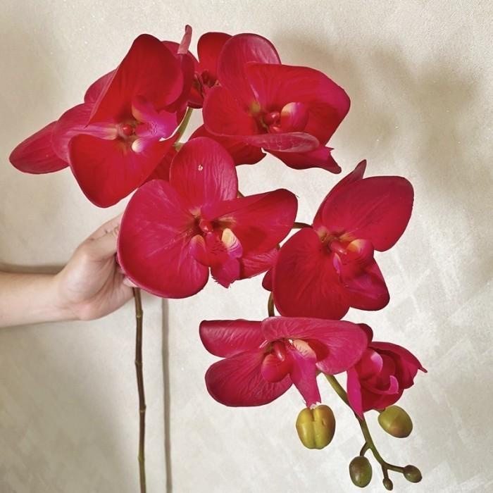 Best Seller Termurah Plant | Anggrek Besar 8 Kuncum Artificial Palsu Import