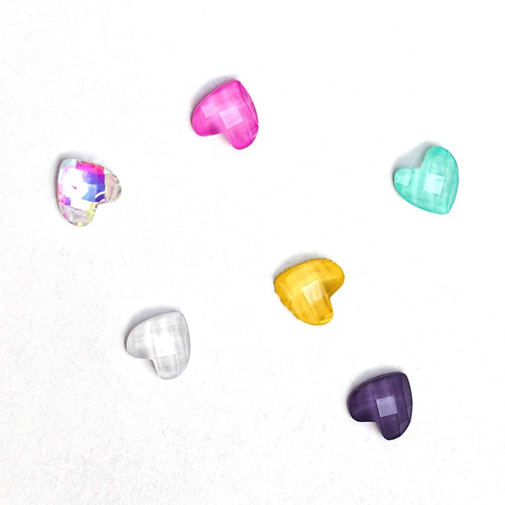 AUGUSTINA Agustin 3D Dekorasi Nail Art Perhiasan Hati Crystal Manicure