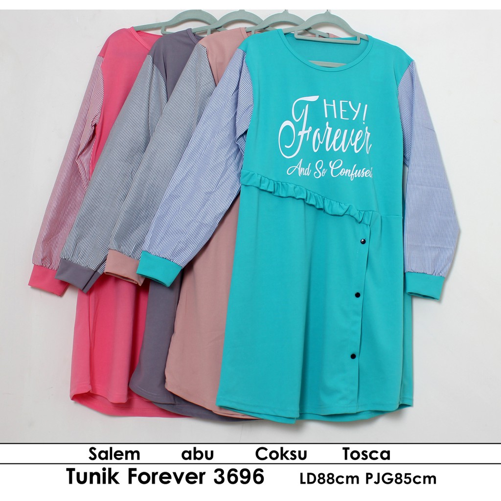 Tunik Forever 3696/atasan kemeja/atasan tunik/jual tunik/jual kemeja tunik