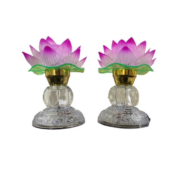 LAMPU TERATAI/SET LAMPU MEJA BENTUK BUNGA TERATAI BUDDHA