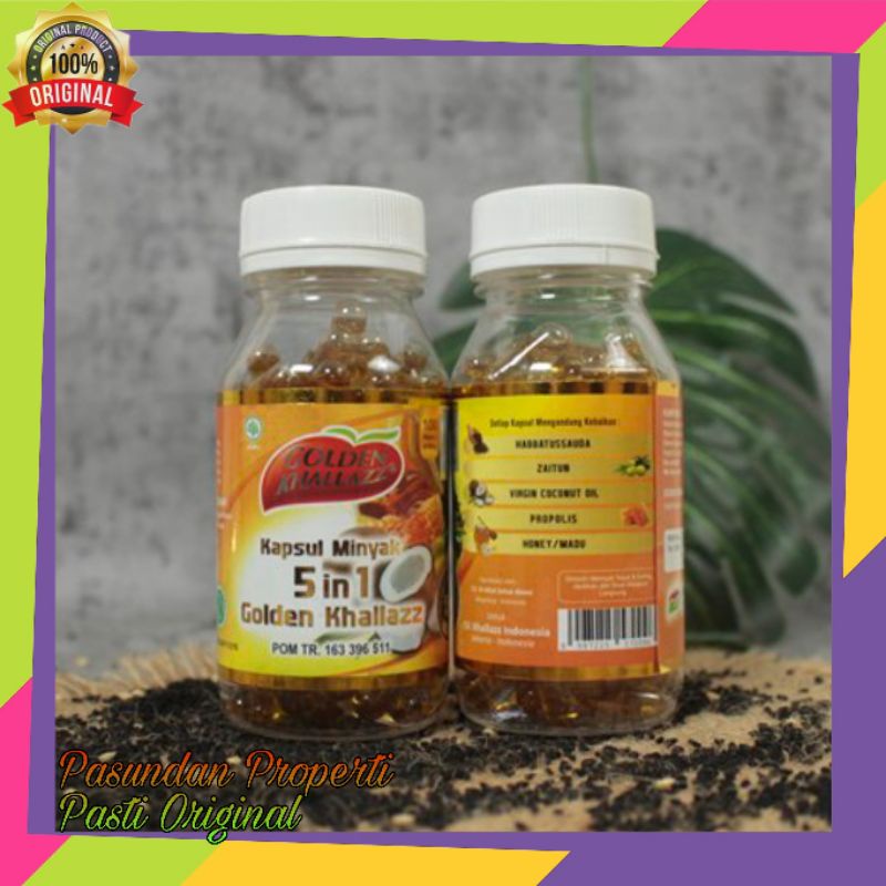 Habbatussauda Golden Khallazz 5 in 1 100 Kapsul Asli dan Murah Grosir