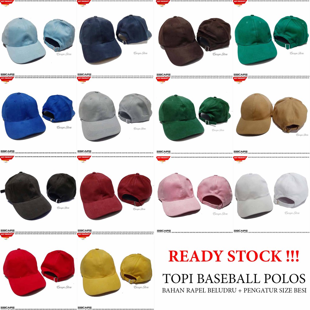 Topi Baseball Polos / Topi Distro Murah / Topi Pria Wanita - Hijau Botol