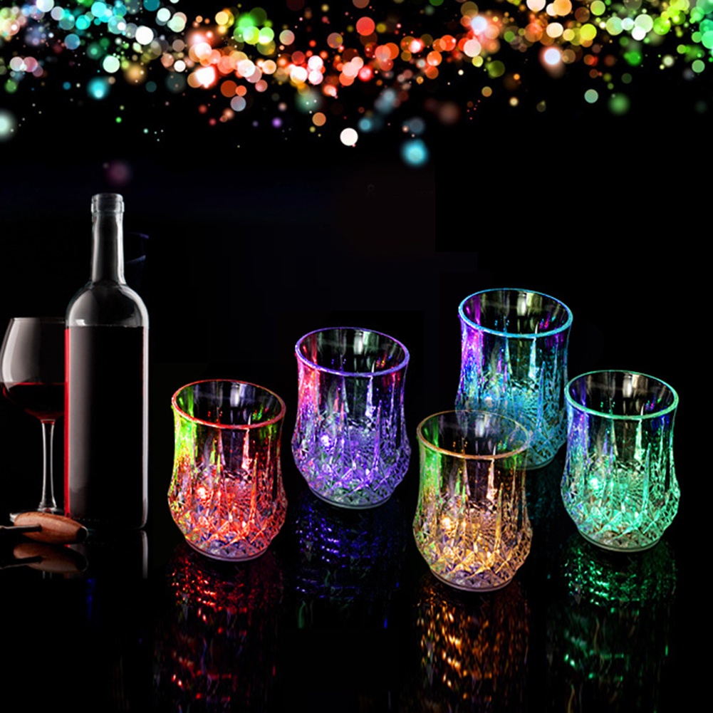 Gelas Wine / Bir Dengan Lampu LED Otomatis