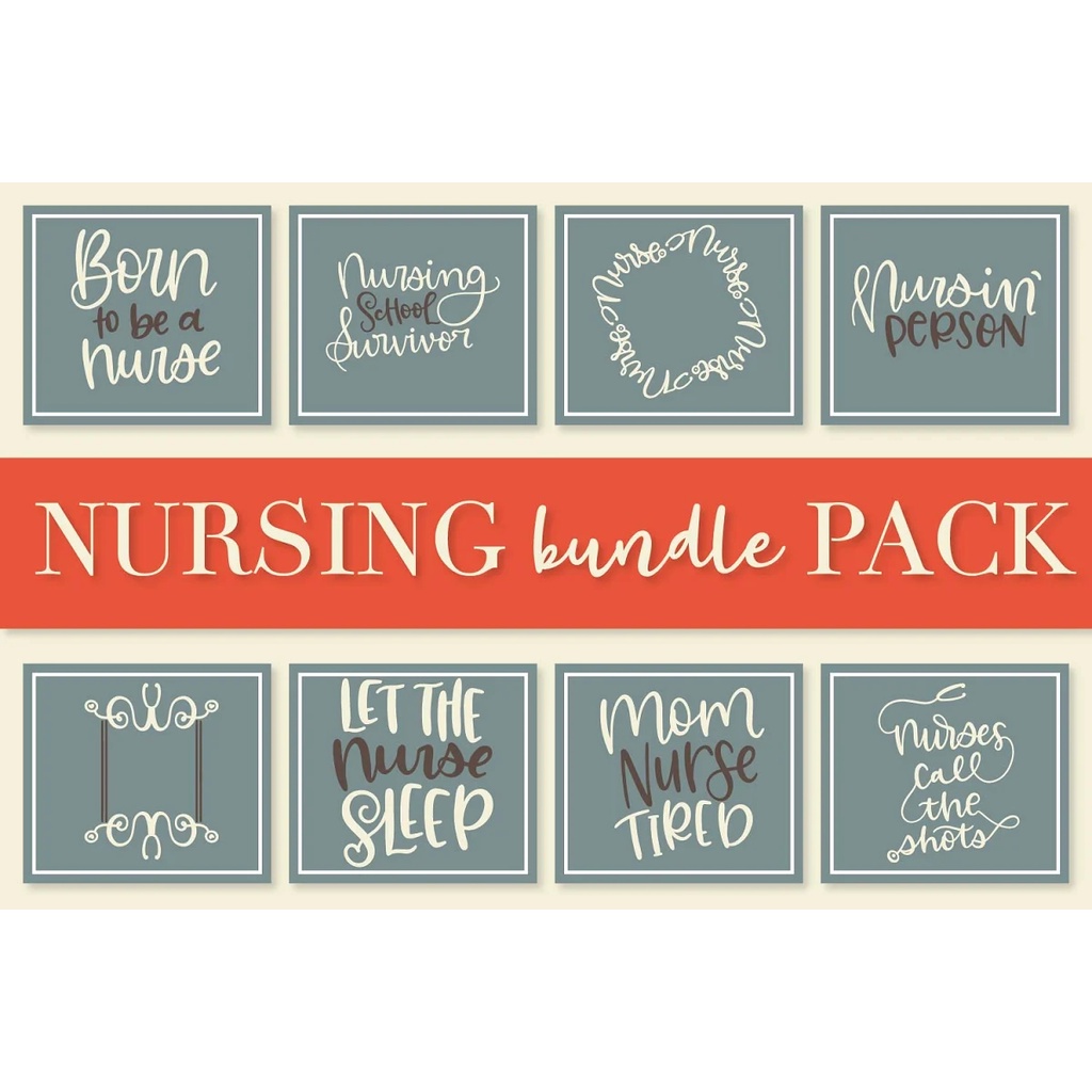 Nurse Bundle Hand Lettered Designs