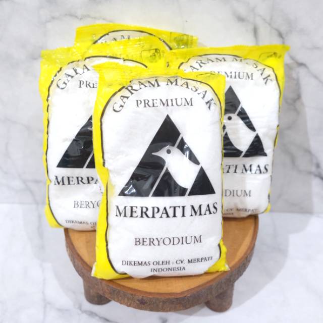 

GARAM MASAK PREMIUM CAP MERPATI MAS ( BERYODIUM ) 400 GRAM