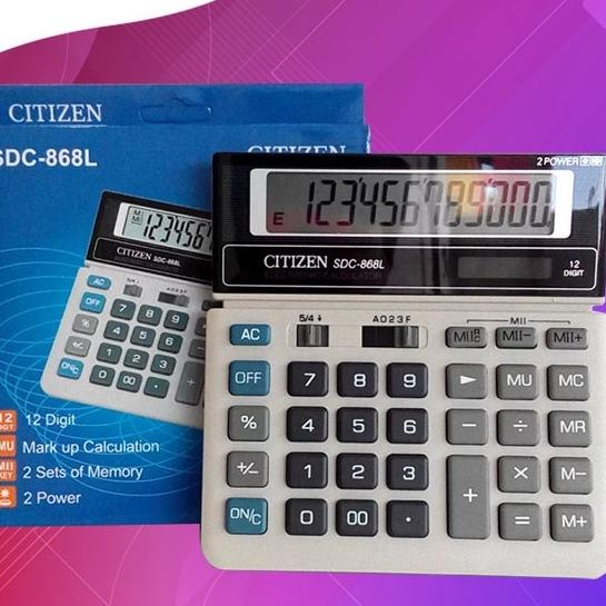 

yws47 Kalkulator CITIZEN SDC 868 L Kalkulator 12 Digit Sudah Termasuk Baterai .,.,.,..,