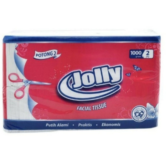 Tissue Jolly 2 Ply Potong 2 1000 gr Tisu Wajah Kiloan Tisue Halus