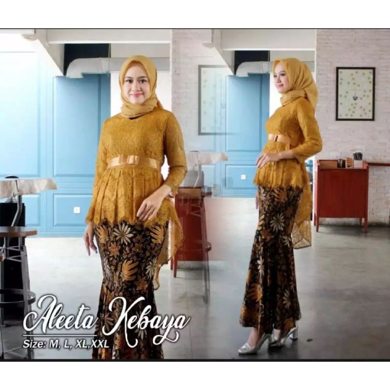 Setelan Kebaya Aurora Brukat Dan Rok Duyung Kebaya Modern
