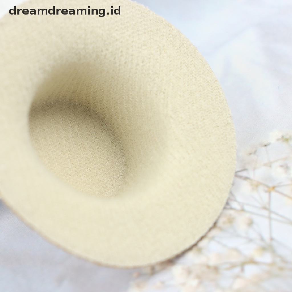 (Dreamdreaming.Id) 2pcs Miniatur Topi Jerami Untuk Aksesoris Rumah Boneka