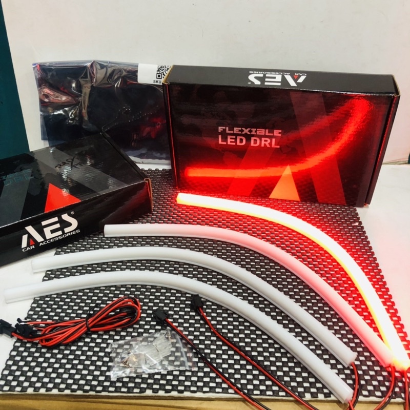 ALIS LED DRL AES ORIGINAL 1 MODE PUTIH MERAH BIRU ICE BLUE UNGU HARGA SEPASANG