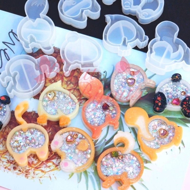 cetakan silikon silicone mold cute tails