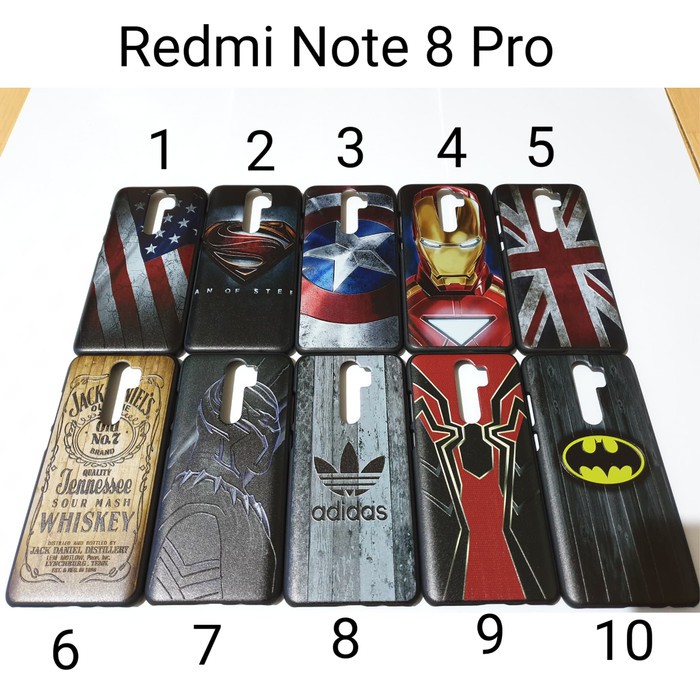 Hardcase Karakter For Redmi Note 8 Pro back case Hard Case Note 8Pro Xiaomi  Note8 Pro