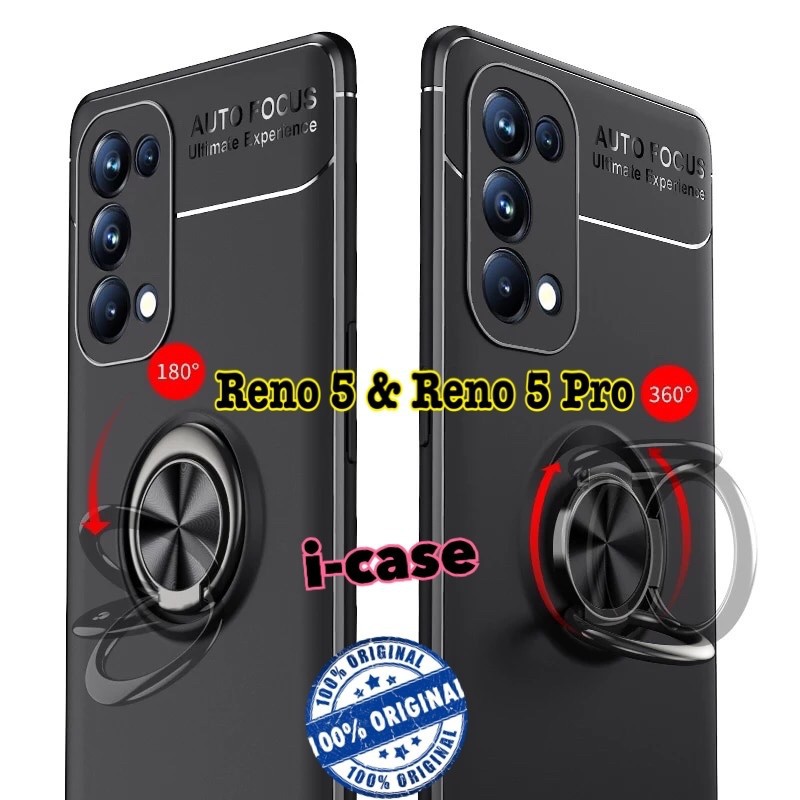 Soft Case Oppo Reno 5 Ring AutoFocus Ori casing cover Oppo Reno5 Pro