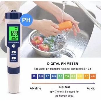 EZ-9909 5 in 1 Salinity TDS EC Temperature PH Meter Water EZ 9909